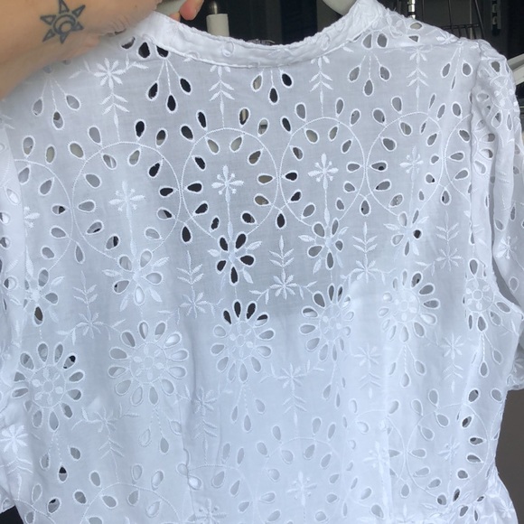 J. Crew white cotton eyelet dress. Size 6. - Picture 9 of 16